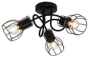 Nowoczesny Plafon / Reflektorek / Spot / Spotow / Lampy sufitowe czarny 40 cm okrągły 3-światła - Botu Nowoczesny Oswietlenie wewnetrzne