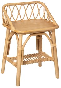 Ozdobna szafka nocna do pokoju dziecięcego, 56 cm, rattanowa