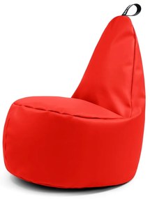 Czerwony worek do siedzenia z imitacji skóry Lull XL – So Soft?