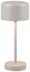 Jasnoszara lampa stołowa LED ze ściemniaczem (wys. 30 cm) Jeff – Trio
