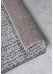Szary chodnik 80x240 cm Chappe Light Grey – Elle Decoration