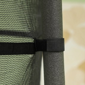 HOMCOM Trampolina dla dzieci, Ø163 cm, z siatką bezpieczeństwa, do użytku wewnętrznego i zewnętrznego, Obciążenie do 50 kg, Stal, Plastik, Czarna