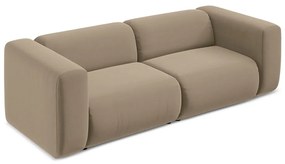 Beżowa aksamitna sofa 228 cm Ekahi – Makamii