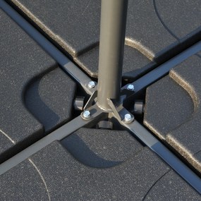 Podstawa stojak do parasola z krzyżakiem podłogowym outsunny