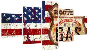 Obraz - Vintage flaga (125x70 cm)
