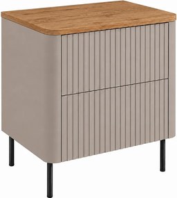 Szafka łazienkowa 60, Kaszmir, blat dąb craft, nogi czarne, 60,8 x 44,2 x 65 cm