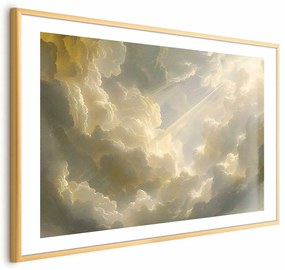 Plakat Zachwycająca gra kolorów 42x29,7 cm z ramą złotą z marginesem ARTGEIST B
