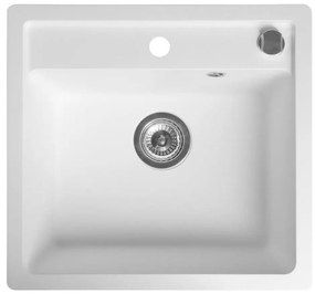 Sapho - Zlewozmywak kuchenny 53x50 cm granit/biały