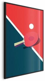 Plakat Tenis stołowy 21x30 cm z ramą czarną bez marginesu ARTGEIST B