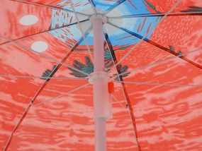 Parasol PALM BEACH 180 cm, czerwony
