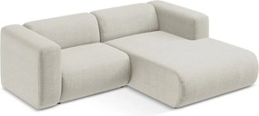 Beżowy narożnik (prawostronny/z szezlongiem) Ekahi – Makamii