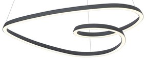 Skandynawska lampa wisząca czarna 72 cm z LED z 3-stopniową regulacją ściemniania - CircuitSkandynawski Oswietlenie wewnetrzne