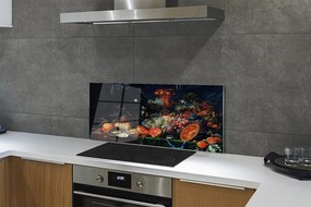 Szklany Panel Martwa Natura z Owocami