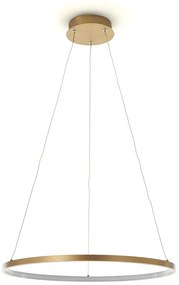 Lampa wisząca w kolorze złota Tomasucci Ring, wys. 92 cm