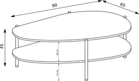 Ława ALICANTE 90 cm Stolik Kawowy do Salonu