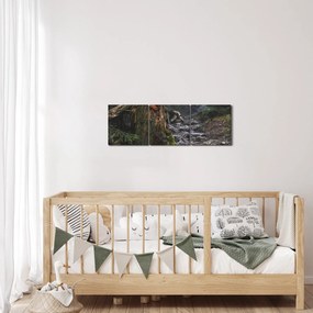 Obraz - W lesie (z zegarem) (90x30 cm)