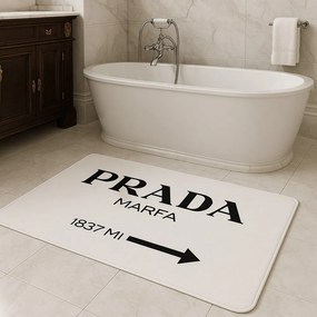 Biały aksamitny dywanik łazienkowy 60x100 cm Prada – Mila Home
