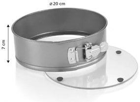 Tortownica rozkładana DELÍCIA  20 cm, ze szklanym dnem, 20 cm