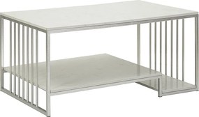 Stolik Kawowy VKH790, Srebrny, 90x45x60 cm, Kendra Home