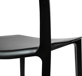 Plastikowe krzesło w kolorze czarnym Agat Premium