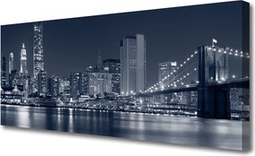 Obraz na płótnie Most nad Miejską Rzeką