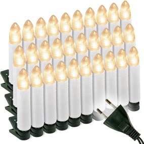 Świąteczne świece z 30 LED diodami