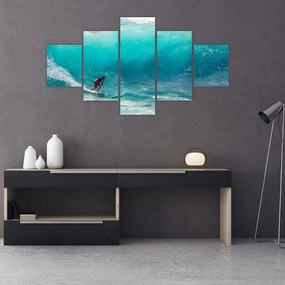 Obraz surfera na falach (125x70 cm)