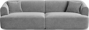 Jasnoszara aksamitna sofa 255 cm Campi – Cosmopolitan Design
