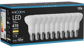 Mexen Nova 10x żarówka LED E14, R50, 4,5W, Ciepła - 3000K, 470 lm - L103-E14-0530-01x10