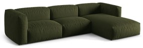 Zielony narożnik modułowy (prawostronny) Martina – Micadoni Home