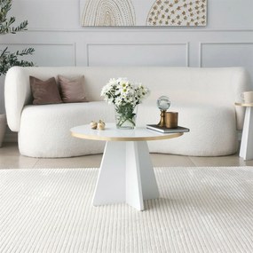 Stolik konferencyjny Mushroom Gold and White