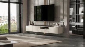 Wisząco stojąca szafka RTV Enjoy 120 cm z półką i szufladą, kaszmir mat