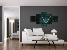 Obraz - Neonowy trójkąt w dżungli (125x70 cm)