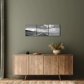 Obraz drogi (z zegarem) (90x30 cm)
