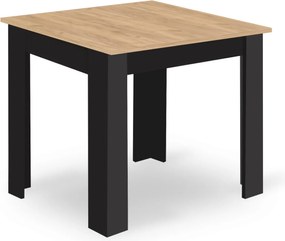 Promocja Stół jadalniany MADO czarny z blatem w dekorze dąb artisan 80x80cm II. jakość