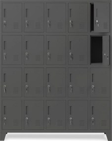 Szafa BHP 20-skrytkowa 136x45x172 cm Robert antracyt
