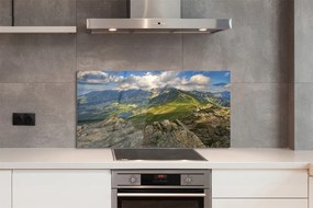 Szklany Panel Panorama Gór i Jeziora