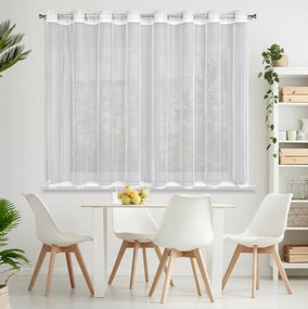 Firana z delikatnej siateczki z koronkowym wykończeniem 300x145 cm