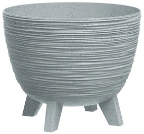 Doniczka okrągła Furu 19 cm szary  PROSPERPLAST