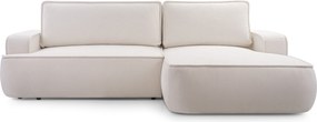 Masseno Narożnik SOLO z funkcją spania i pojemnikiem na pościel Narozniki L, Rozkładana sofa - Beżowy, GERRA 10