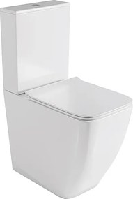 Miska WC PMR Rimless Przyścienna | Podwyższona Wysokość dla Osób z Ograniczoną Mobilnością | Deska Duroplast Soft Close