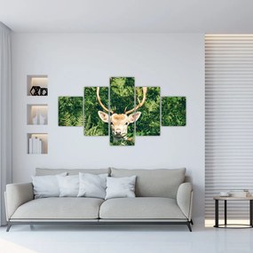 Obraz - szczegół głowy jelenia (125x70 cm)