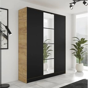 Szafa EDEN 3D M4 Dąb Craft/Czarny