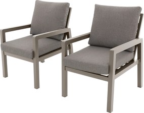 Doppler LIFE - ogrodowy fotel aluminiowy mocca