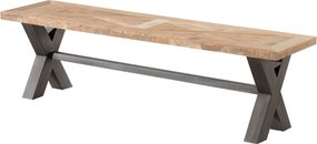 Ławka Moscal 160x40x46 black&amp;natural