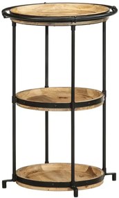 Loftowy stolik pomocniczy z litego drewna L7-W34