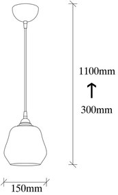 Lampa wisząca Gold - 030, złota-czarna