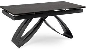 Stół Rozkładany Prostokątny LUIGI 160-240 cm Ceramiczny Czarny Marmur do Jadalni Nowoczesny Loft