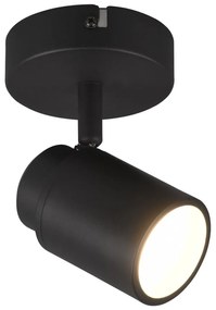 Metalowa lampa punktowa w kolorze matowej czerni 10x9 cm Angelo – Trio