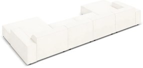 Beżowy narożnik (w kształcie litery "U") z materiału bouclé Jodie – Micadoni Home